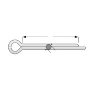 Splint 4 x 28 mm, Otel zincat, Standard, 50 buc/cutie - 50 BUC / CUTIE