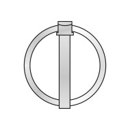 Splint pin 9 mm, Otel zincat, Standard, 50 buc/cutie - 50 BUC / CUTIE