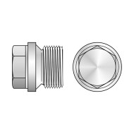 Dop cu filet exterior M10 x 1, cap HEX, pas fin DIN 910, otel gr. 5.8, 100 buc/cutie - 100 BUC / CUTIE