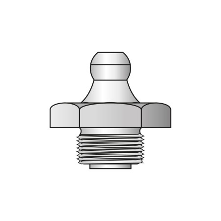 Ungator R 1/4"  SW14 mm, forma A, DIN 71412, otel gr. 5.8 zincat, 5 buc/cutie - 5 BUC / CUTIE