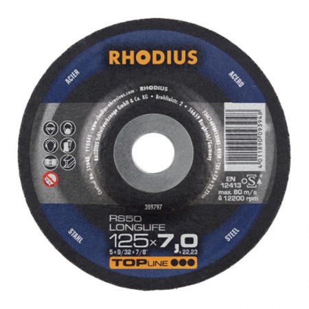 Disc abraziv pentru polizare otel / fonta - RS50 LONGLIFE, RHODIUS