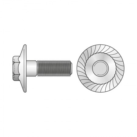 Surub cu cap hexagonal si flansa DIN 6921, Rocast