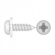 Surub special pentru ferestre cu saiba natur din nailon montata, inox A2, Rocast