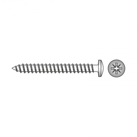Surub PAL cu cap bombat Torx, inox A2 - 5 x 20 T25, Rocast