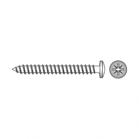 Surub  PAL cu cap bombat Torx, inox A2 - 5 x 20 T25, Rocast