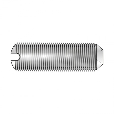 Stift filetat cu crestatura si con interior DIN 438, otel gr.5.8, Rocast