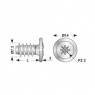 Suruburi de fixare cu euro-filet ø7,3 mm, otel, zincat, Rocast