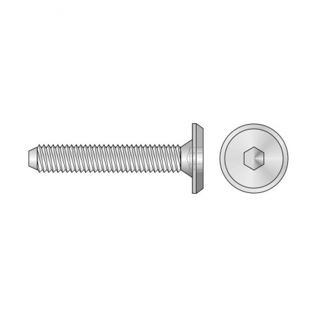 Surub cu filet M6 cap cilindric, locas inbus SW 4, otel, zincat, Rocast