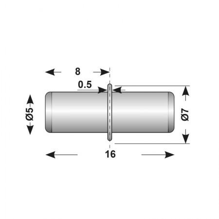 Suport de raft duplo 5/5 x 16, otel, Rocast