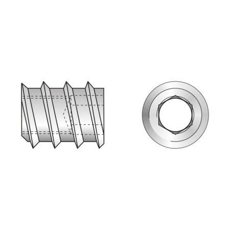 Piulita de insertie cu soclu hexagonal, filet M6 si M8, otel, Rocast