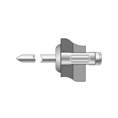 Pop-nit multigrip cap bombat, Aluminiu - Inox, Bralo