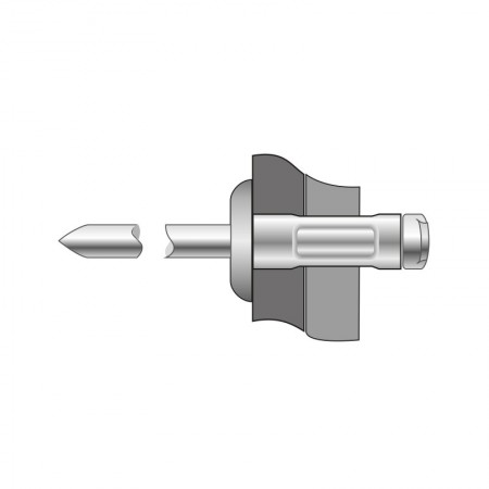 Pop-nit multigrip cap bombat, Aluminiu - Otel, Bralo