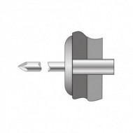 Pop-nit etans cap lat, Aluminiu - Otel, mandrina din otel lubrifiat, Bralo