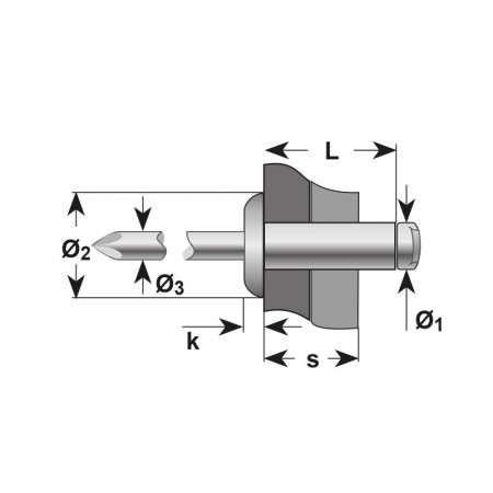 Pop-nit cap bombat, Inox A2 - Inox A2, Bralo