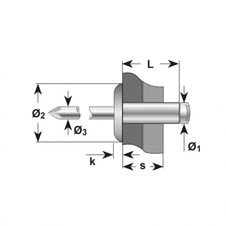 Pop-nit cap lat, Inox A2 - Inox A2, Bralo