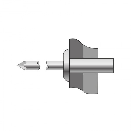 Pop-nit etanse cap bombat, corp din cupru, mandrina din otel lubrifiat, Bralo