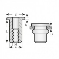 Piulita-nit standard, Aluminiu, Bralo