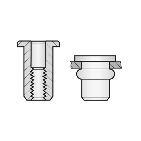 Piulita-nit standard, din otel zincat A3K, Bralo