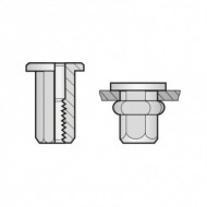 Piulita-nit hexagonale cap lat, otel zincat A3K, Bralo