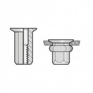 Piulita-nit hexagonale cap tesit, otel zincat A3K, Bralo