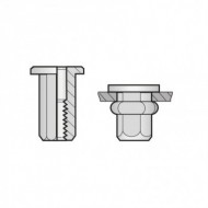 Piulita-nit etanse cap hexagonal lat, otel zincat A3K, Bralo