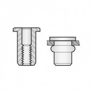 Piulita-nit cap lat, inox A2 (AISI 304), Bralo