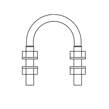 Colier  U, zincat - TIP A, pentru tevi - SIMILAR DIN 3570, Rocast