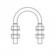 Colier  U, zincat - TIP A, pentru tevi - SIMILAR DIN 3570, Rocast