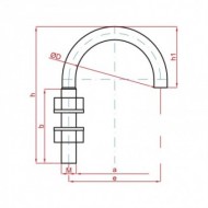 Colier  U, zincat - TIP B, pentru tevi - SIMILAR DIN 3570, Rocast