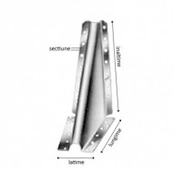 Consola cu fixare cu cui ancora Ø4 mm / surub Ø5 mm, Rocast