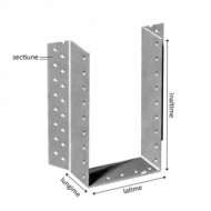 Papuci de grinda BSD cu fixare cuancora Ø4 / surub Ø5 mm, perforatii Ø5, Ø13 mm, Rocast