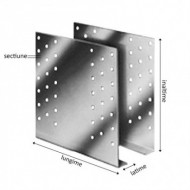 Piesa de imbinare pentru grinda articulata W, fixare cui ancora Ø4 / surub Ø5 mm, perforatii Ø5 mm, Rocast