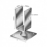 Papauc reazam reglabil TB, fixare cui ancoră Ø4 / bolț, perforatii Ø5, Ø9 mm, Rocast
