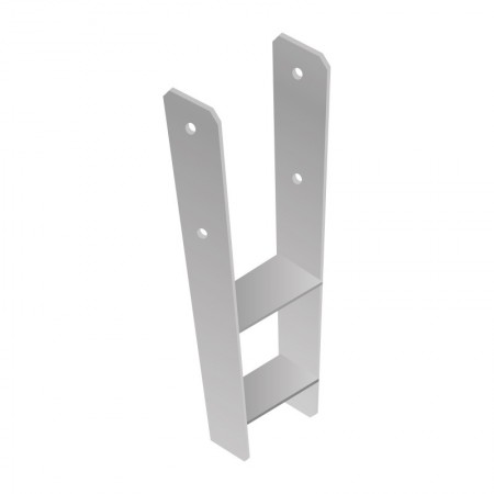 Ancora de stalp H, fixare Ø4 x 40 / bolț, perforatii Ø11 mm, Rocast