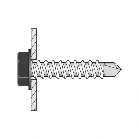 Set de prindere policarbonat pe structura metalica, Rocast