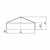 Cap stalp rectangular cu baza inalta, Rocast