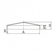 Cap stalp rectangular cu baza medie, Rocast