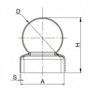 Cap stalp cu sfera, Rocast