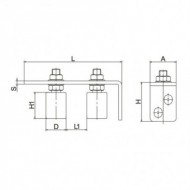 Set de 2 role din nylon cu suport lateral, L1 8 - 68 mm, 30 x 40 mm, Rocast