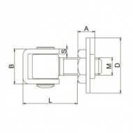 Balama cu placuta rotunda, L 31 - 47 mm, A16 mm, D45 mm, Rocast