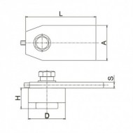 Balama rotative superioare cu placuta, L 90 mm, A40 mm, D40 mm, H37 mm, Rocast