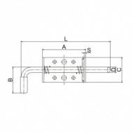 Zavor cu arc, zincat, L180 mm, B42 mm, A87 mm, C50 mm, Rocast