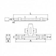 Zavor cu lacat, 225 x 40 mm, Rocast