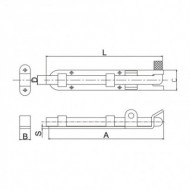 Zavor tip 5, zincat, L 160 mm, A160 mm, B16 mm , C25  mm , D10  mm, Rocast