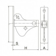 Zavor cu inchizator, zincat, 25 x 80 mm, Rocast