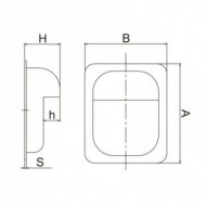 Opritor cu baza plata, H43 mm, 120 x 100  mm, Rocast
