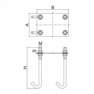 Platou de fixare pentru dispozitiv cu 5 roti, Serie usoara, Rocast