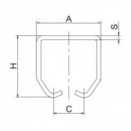 Profil rulare - 2.9 metri, C20 mm, 35 x 32 mm, Rocast