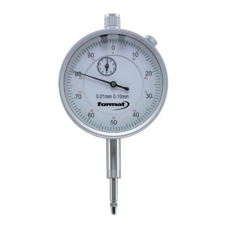 Ceas comparator, domeniu 10, gradatie 0.01, diametru cadran 58, 1 mm / rotatie completa, Format