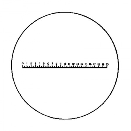 Lupa de precizie cu scala gradata, gradatie lungime, Eschenbach